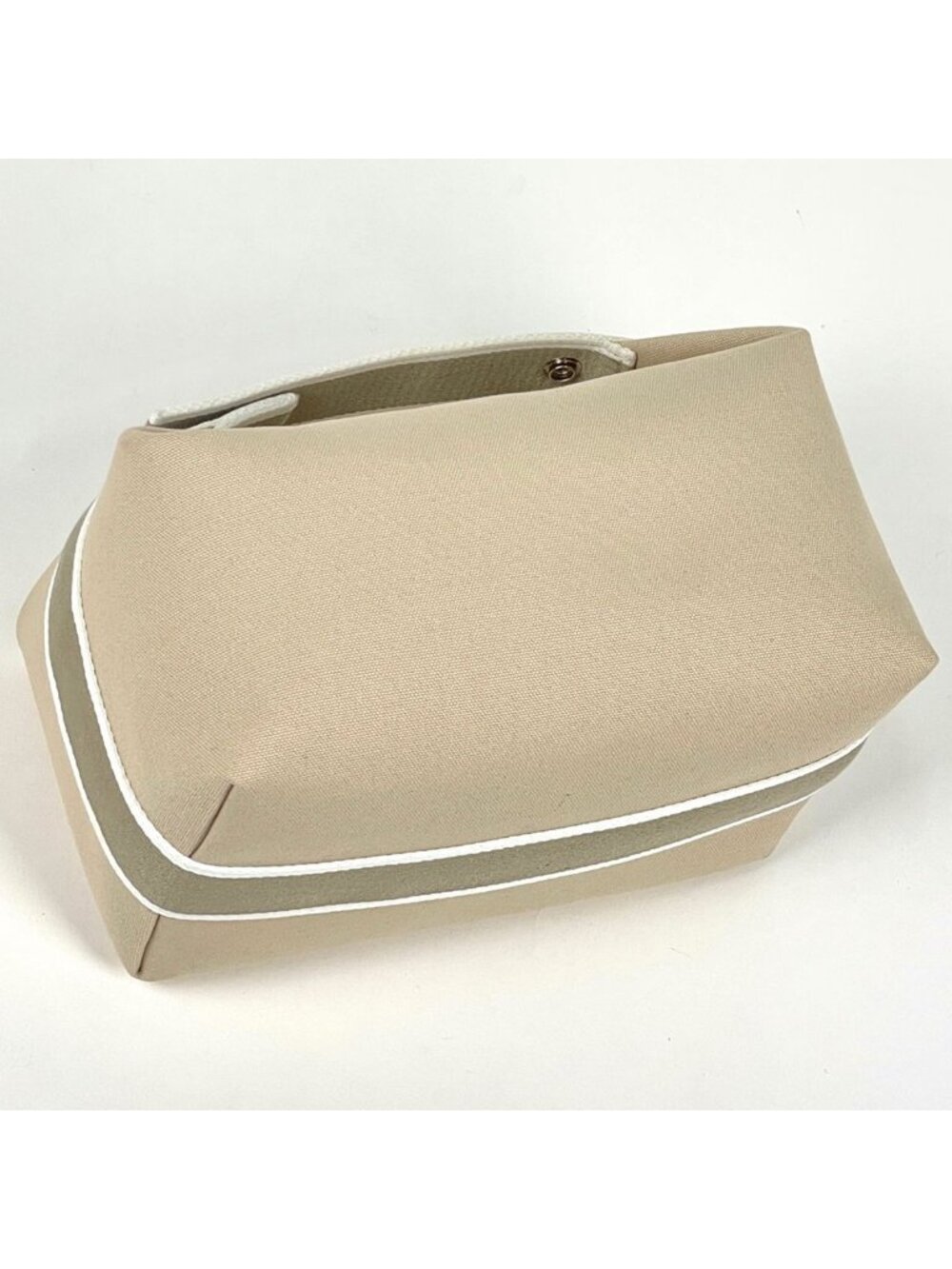 Hermes Bride-a-Brac GM Pouch Logo Handbag Cotton Beige - Picture 2 of 7